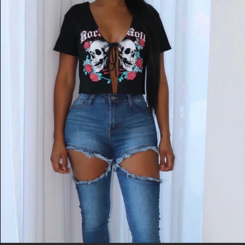 Cut up jeans
